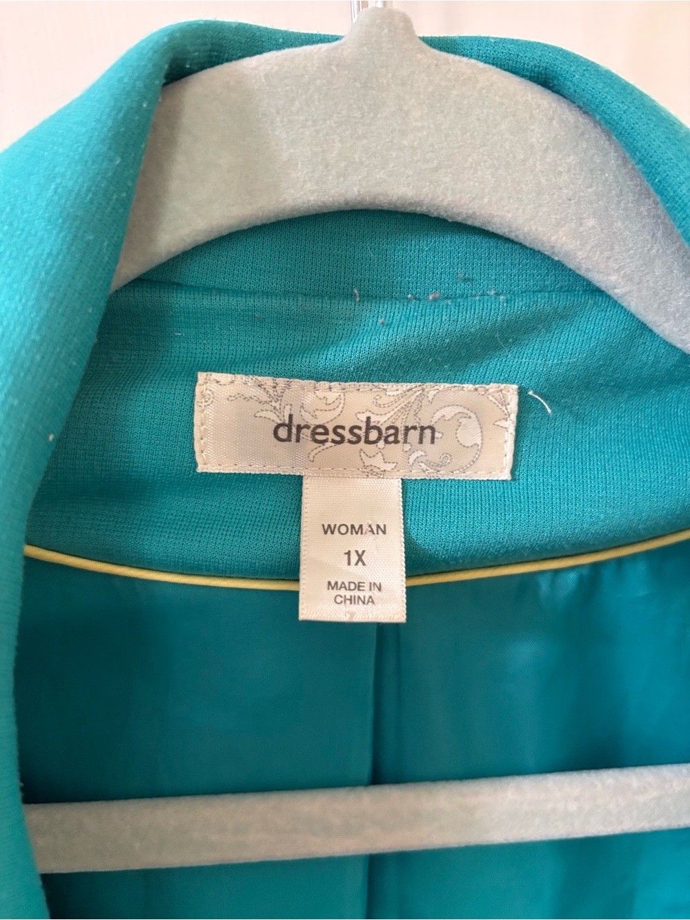 dressbarn Teal Single-Button Women's Blazer - Picture 5 of 8